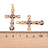 Brass Micro Pave Cubic Zirconia Pendants CU-CBAB3AD-11G-05-3