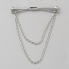 Brass Hanging Chains Collar Pins Tie Clips AJEW-WH0401-65P-1