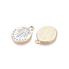 Rack Plating Alloy Enamel Pendants ENAM-N070-01D-01G-01-2