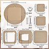 Medium Density Fiberboard (MDF) Portable Clay Wedging Board with Built AJEW-PH0006-65B-2
