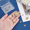 10Pcs 5 Styles Brass Charms KK-AR0004-38-3