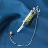 Natural Olive Jade Chips Wishing Bottle Dowsing Pendulum Big Pendants PW-WG6F05D-11-1