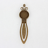 Iron Bookmark Cabochon Settings X-PALLOY-N0084-27AB-NF-1