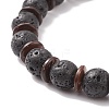 Mala Beads Bracelet with Alloy Hamsa Hand BJEW-JB08268-5