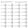 925 Sterling Silver Flat Pad Stud Earring Findings STER-PH0002-76-1