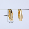 Oval Brass Hoop Earrings WC9098-4