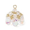 Glass & Seed Beads Pendants PALLOY-MZ00648-02-1