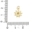 Brass Micro Pave Clear Cubic Zirconia Charms CU-CBADD0C-08G-4