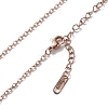 Ion Plating(IP) 304 Stainless Steel Cable Chain Necklace for Men Women NJEW-K245-025C-2