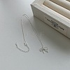 Bowknot 925 Sterling Silver Pendant Cable Chain Necklaces for Women FS-WG65D1C-01-2