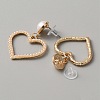 Plastic Imitation Pearl Beaded Geometry Dangle Stud Earrings EJEW-WH0013-57C-2