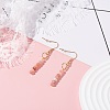 Dyed Natural Malaysia Jade Beads Dangle Earrings EJEW-JE04709-05-2
