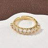 Brass Micro Pave Cubic Zirconia Finger Rings RJEW-H258-12G-2