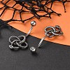 Snake 316 Surgical Stainless Steel Belly Button Rings EJEW-G416-18A-AS-2