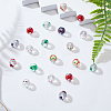 SUPERFINDINGS 20Ppcs 5 Style Transparent Glass Enamel Beads GLAA-FH0001-47-4