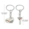 Valentine's Day Key & Heart Alloy Split Keychain KEYC-YW00054-3