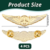 4Pcs Alloy Lapel Pin Backs for Security JEWB-DC0001-22A-2