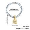 Fashionable Brass Micro Pave Clear Cubic Zirconia Charm Bracelets LS-AF9298-13-1