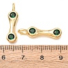 Brass Micro Pave Green Cubic Zirconia Pendants CU-K002-16G-2