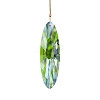 Oval K9 Glass Flower Suncatchers for Garden Outdoor Hanging Decorations PW-WG54667-01-4