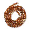 Electroplate Transparent Glass Beads Strands EGLA-A046-01A-12-3