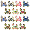 35Pcs 7 Styles Printed Alloy Pendants ENAM-CJ0005-97-1