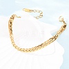 304 Stainless Steel Panzer Chain Bracelets for Women BJEW-F529-15G-5