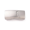 Tarnish Resistant Rectangle 304 Stainless Steel Matte Magnetic Clasps with Glue-in Ends STAS-O035-11-1