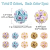 10Pcs 5 Colors Polymer Clay Rhinestone Beads with Resin RESI-YW0005-99-3