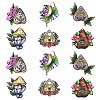 12Pcs 6 Style Acrylic Pendants MACR-CJ0001-68-3