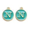 Golden Plated Alloy Enamel Charms ENAM-Q437-15N-1
