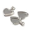 316 Stainless Steel Locket Pendants X-STAS-K321-26P-2