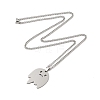 Anti-Tarnish 201 Stainless Steel Pendant Twisted Chain Necklaces for Women NJEW-U018-01P-05-2