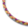 Polyester Cord Braided Bracelet Makings MAK-Z003-01G-25-2