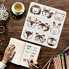 Large Plastic Reusable Drawing Painting Stencils Templates DIY-WH0172-580-3