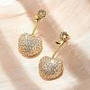 Cherry Brass Micro Pave Cubic Zirconia Stud Earrings EJEW-M077-12G-02-5