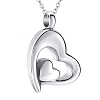 Stainless Steel Heart Pendant Urn Ashes Necklaces PW-WG8DE50-01-1