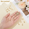 16Pcs Brass Charms ZIRC-BC0001-28G-3