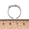 Brass Open Cuff Rings for Women RJEW-K322-01P-5
