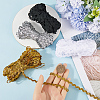 50M 4 Colors Wave Bending Fringe Trim OCOR-GF0003-46-3