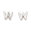 Brass Hollow Out Initial Letter Stud Earrings for Women EJEW-A044-01P-W-1