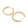 Brass with Cubic Zirconia Hoop Earrings EJEW-G363-14KCG-2