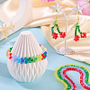 18 Strands 18 Colors Frosted Opaque Glass Beads Strands GLAA-TA0003-40-8
