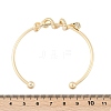 Brass Micro Pave Clear Cubic Zirconia Cuff Bangles BJEW-P346-01G-5