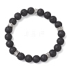 Natural Lava Rock Beads Bracelets BJEW-JB13066-1