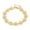 Brass Link Chain Bracelets for Women BJEW-L707-04G-02-4