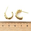 Brass Enamel Stud Earrings EJEW-B120-01G-03-3