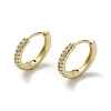 Brass Micro Pave Cubic Zirconia Hoop Earring EJEW-C082-01D-G-1