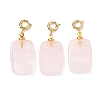 Natural Rose Quartz Pendant Decorations G-G461-01G-06-1