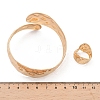Snake Shape Hammered Iron Cuff Bangle & Ring SJEW-G085-01G-5